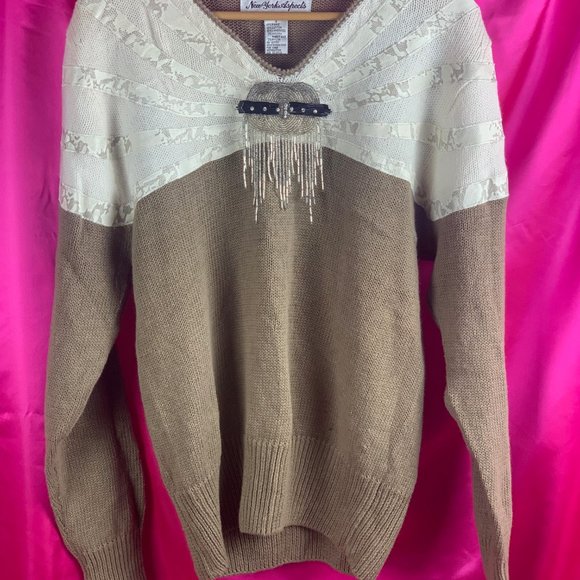 VINTAGE New York Aspects Blended Sweater - Picture 1 of 7